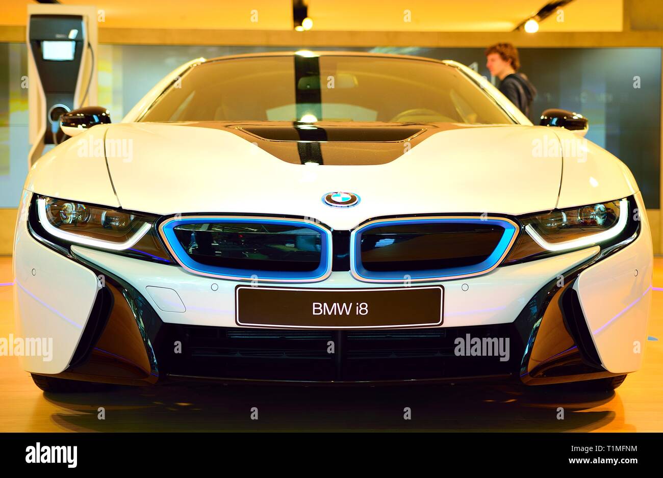New BMW i8 sportscar. The i8 is an intelligent lightweight constructed