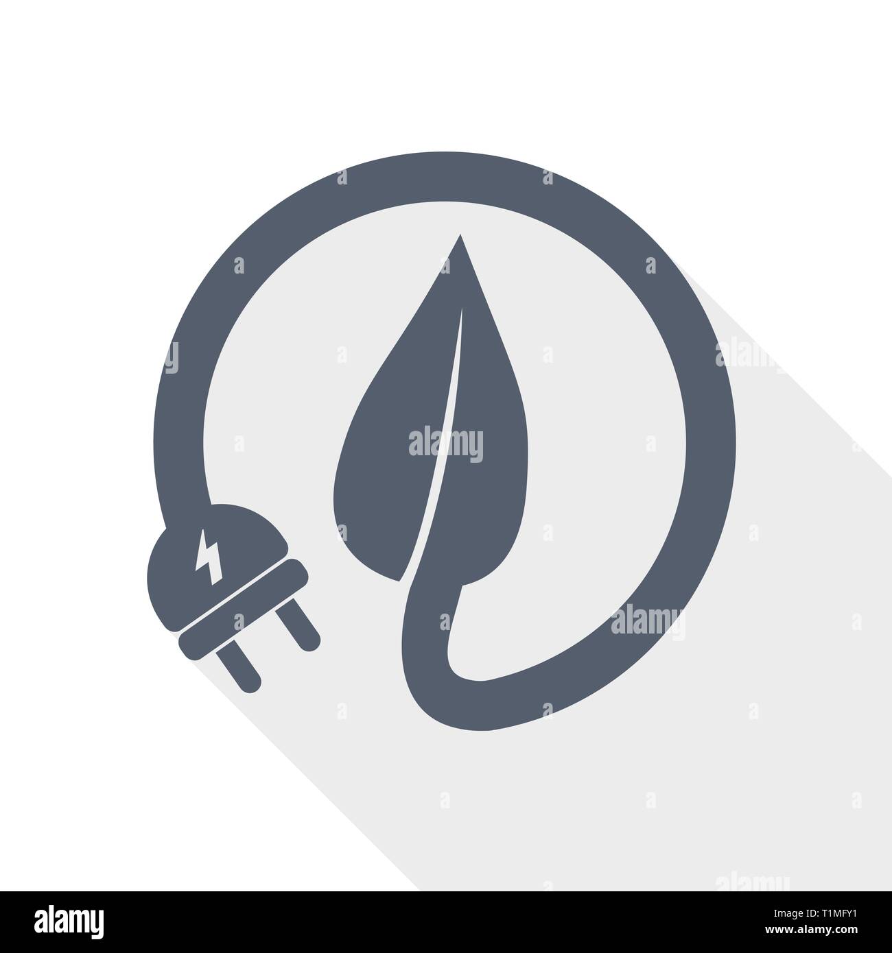 Eco natural electric plug icon, vector illustration Stock Vector Image ...