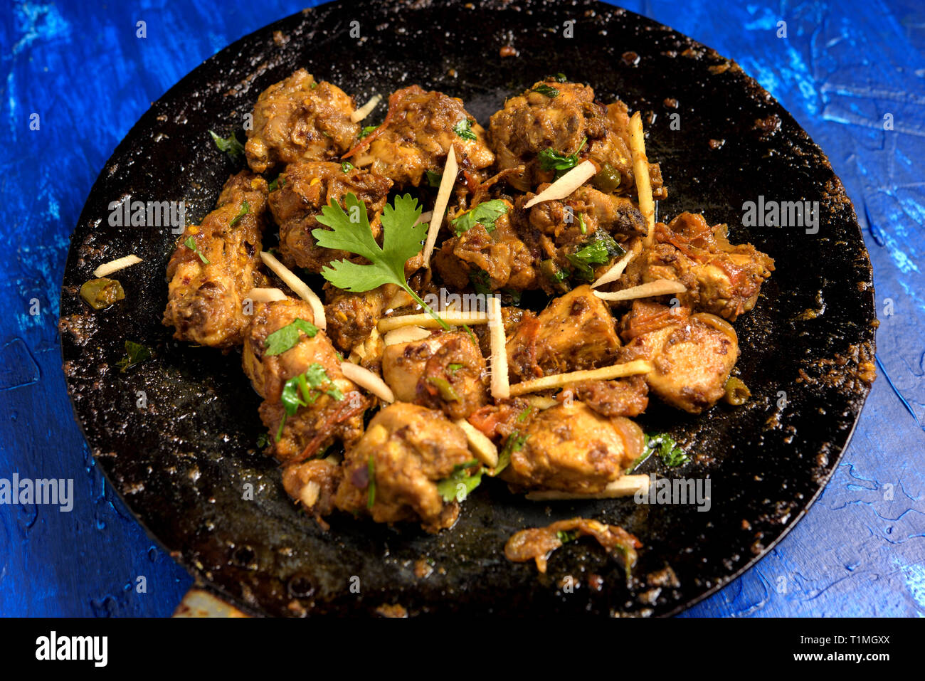 Spicy Indian Chicken Tawa Fry Stock Photo Alamy