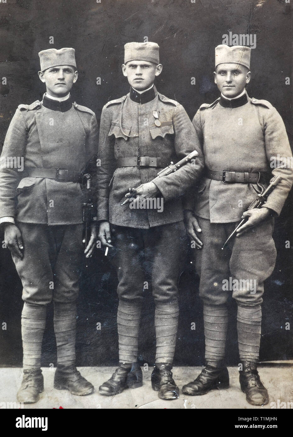 Serbian soldiers in World War I Stock Photo