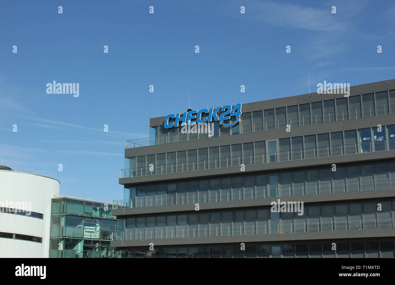 German head office Check 24 in Munich. Online business, comparison portal, Stock Photo