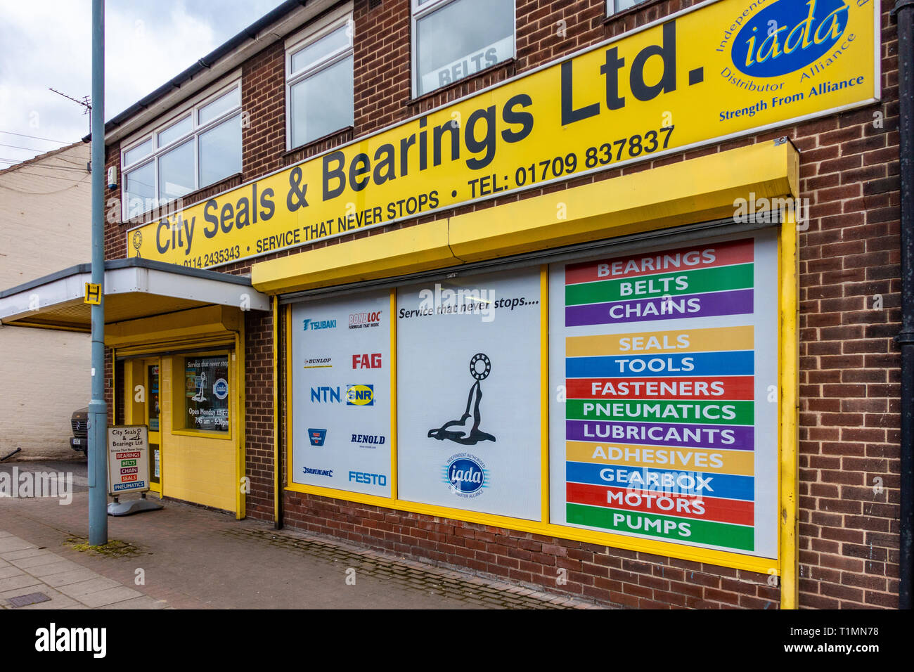 City Seals and Bearings industrial supplies shop and shop window and