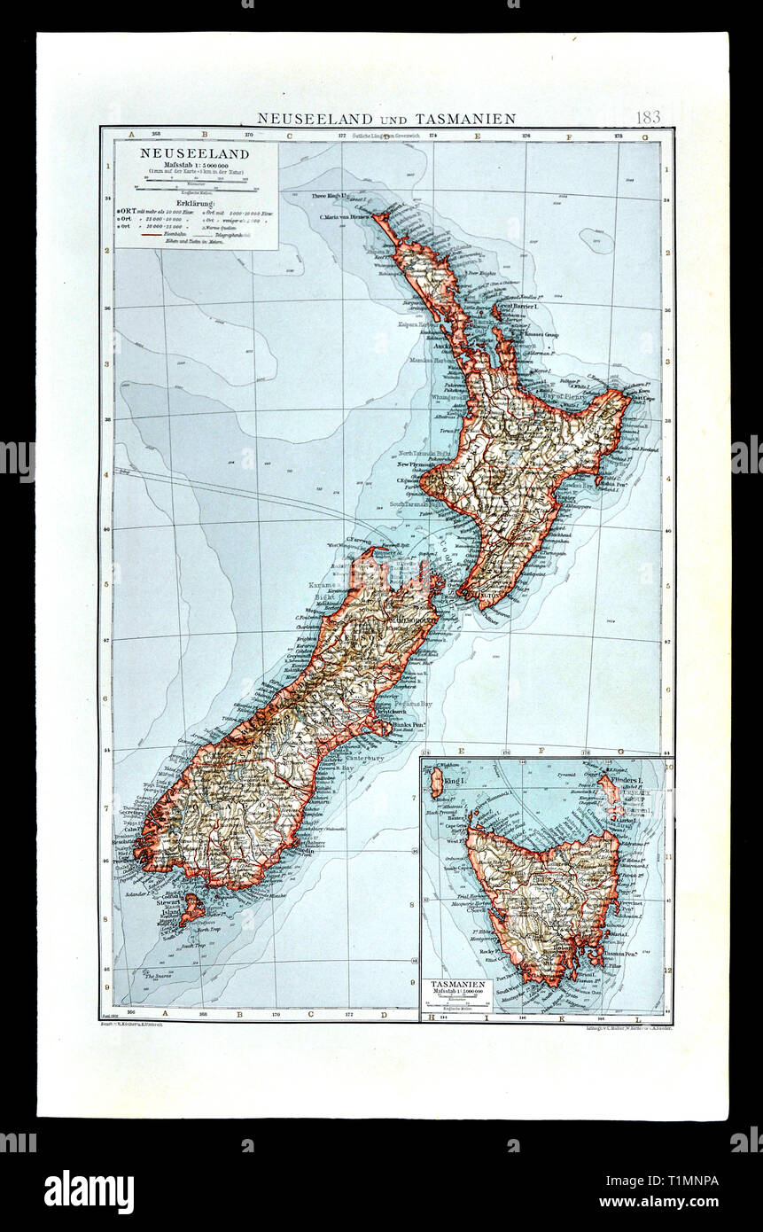 Andrees Antique Map Stock Photo - Alamy