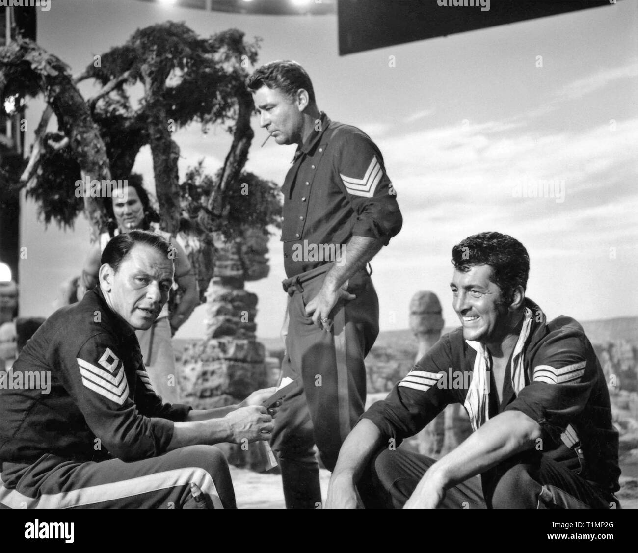 Frank Sinatra Peter Lawford Dean Martin Henry Silva SERGEANTS THREE