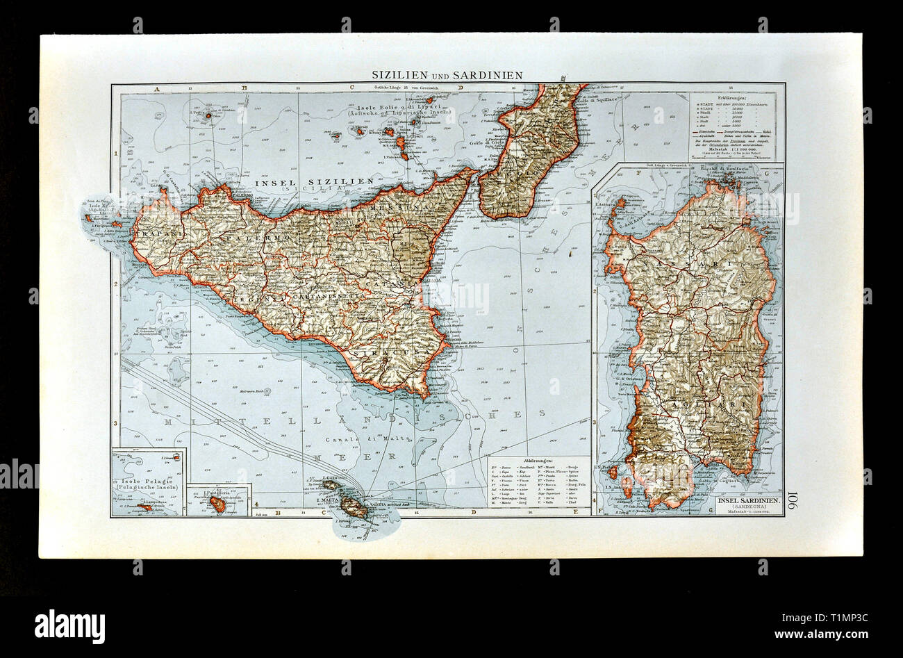 Andrees Antique Map Stock Photo - Alamy