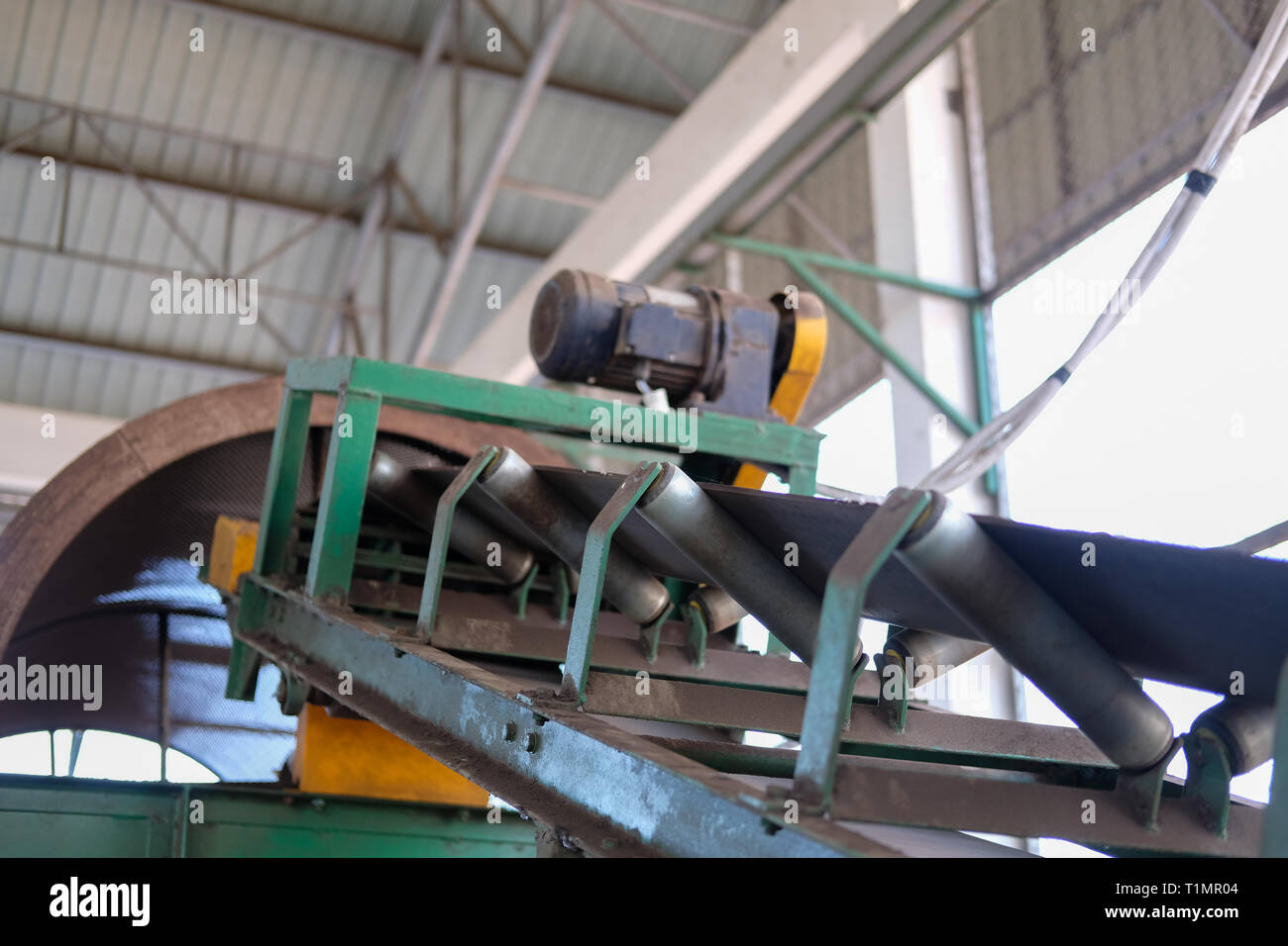 conveyor belt for loading fertilizer in plant factory Stock Photo Alamy