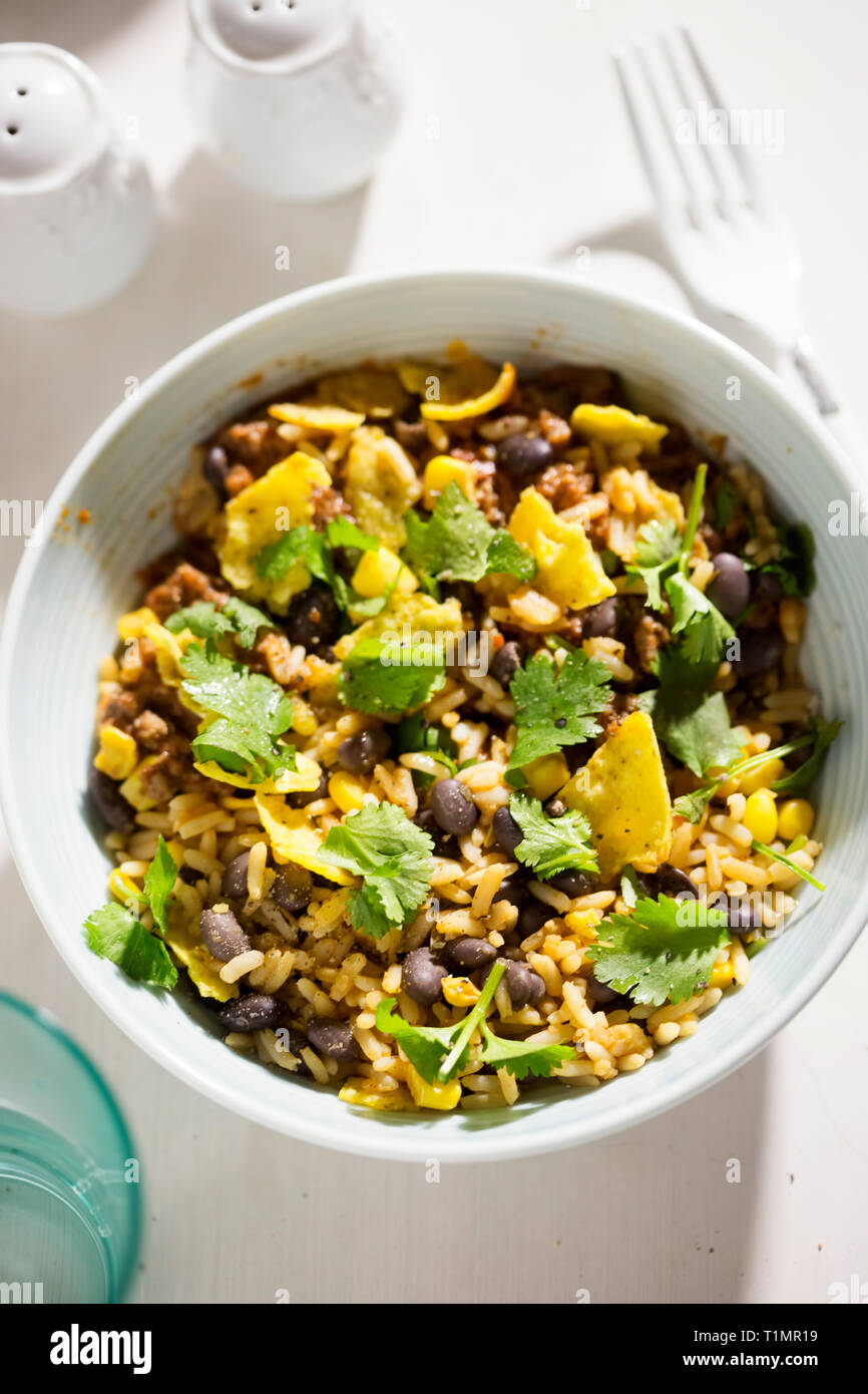 Mexican rice beans salad Stock Photo Alamy