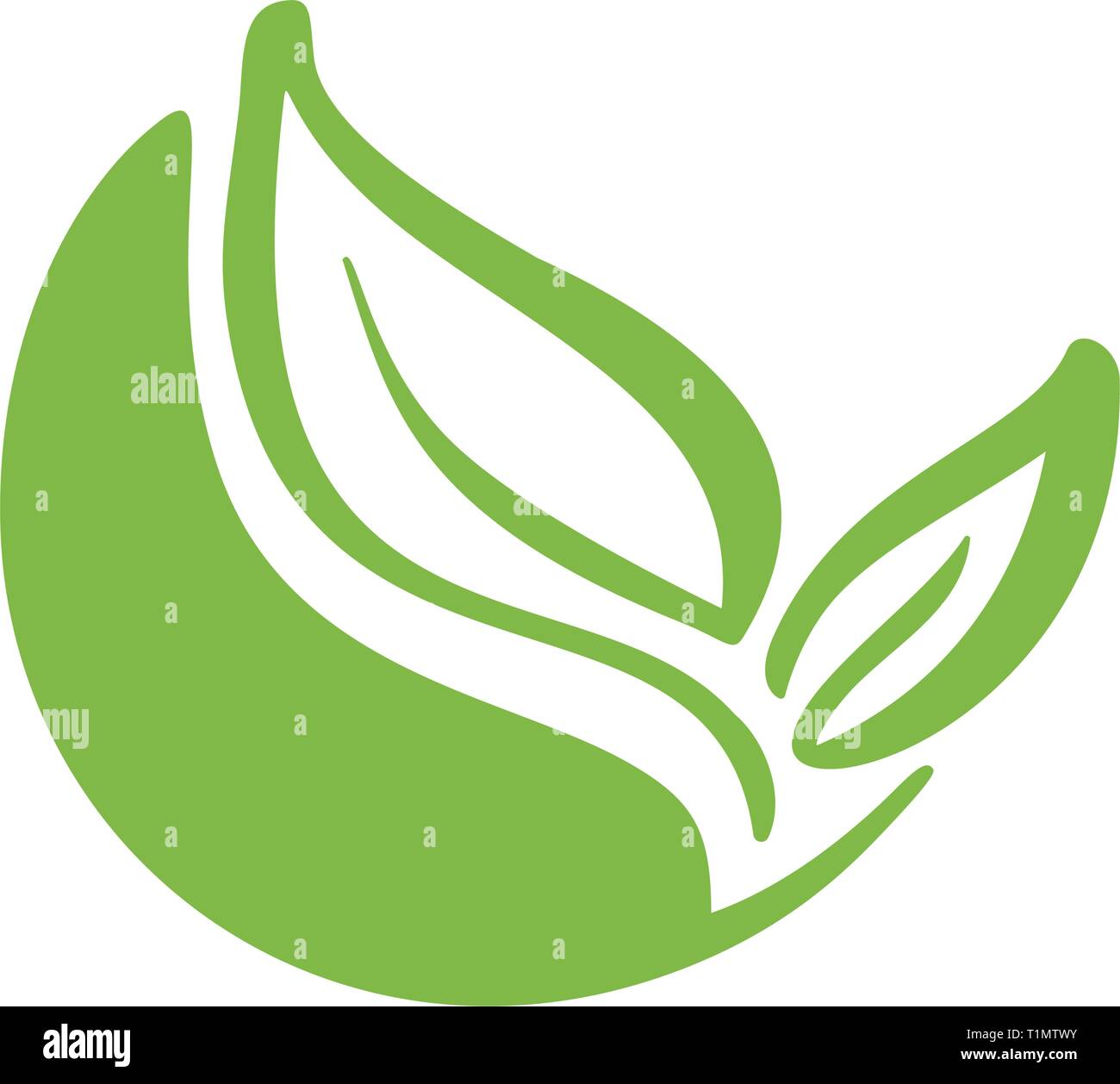 Logo of green leaf of tea. Ecology nature element vector icon organic ...