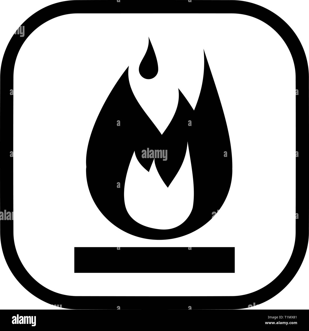 Highly flammable symbol icon in vector Stock Vector Image & Art Alamy
