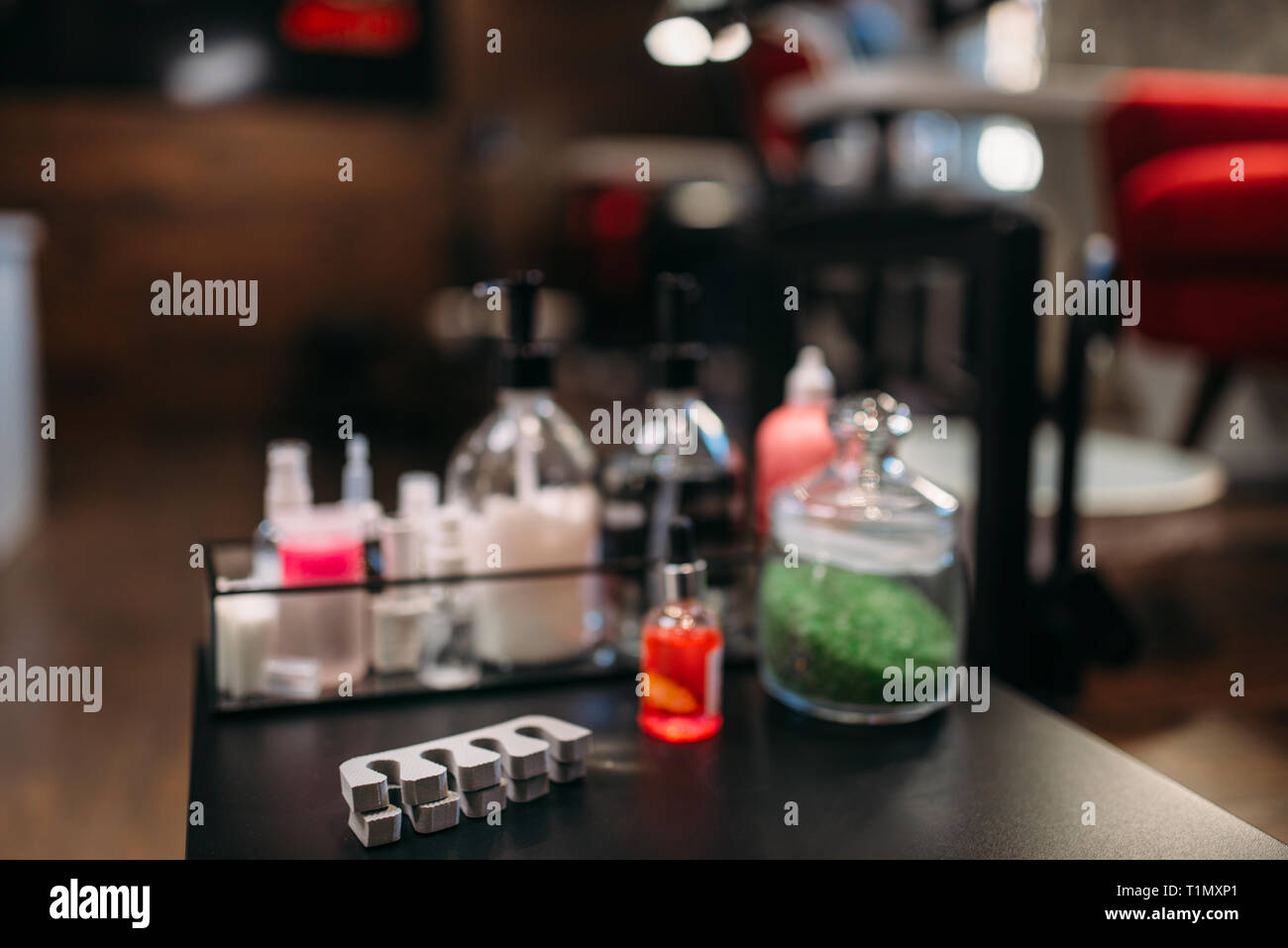 Professional nail care tools in beauty salon Stock Photo Alamy