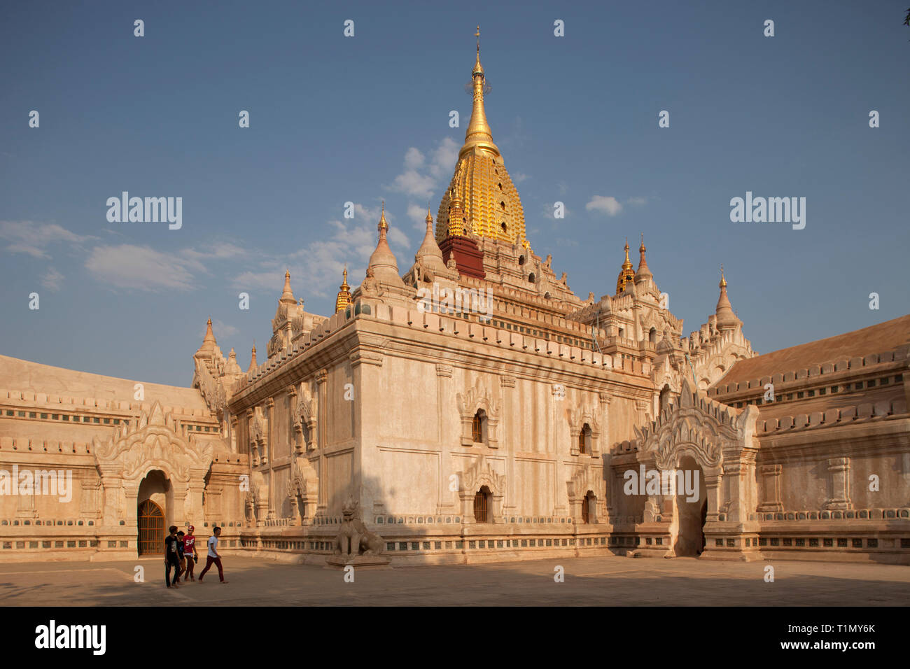 Ananda temple, Old Bagan village area, Mandalay region, Myanmar, Asia Stock Photo