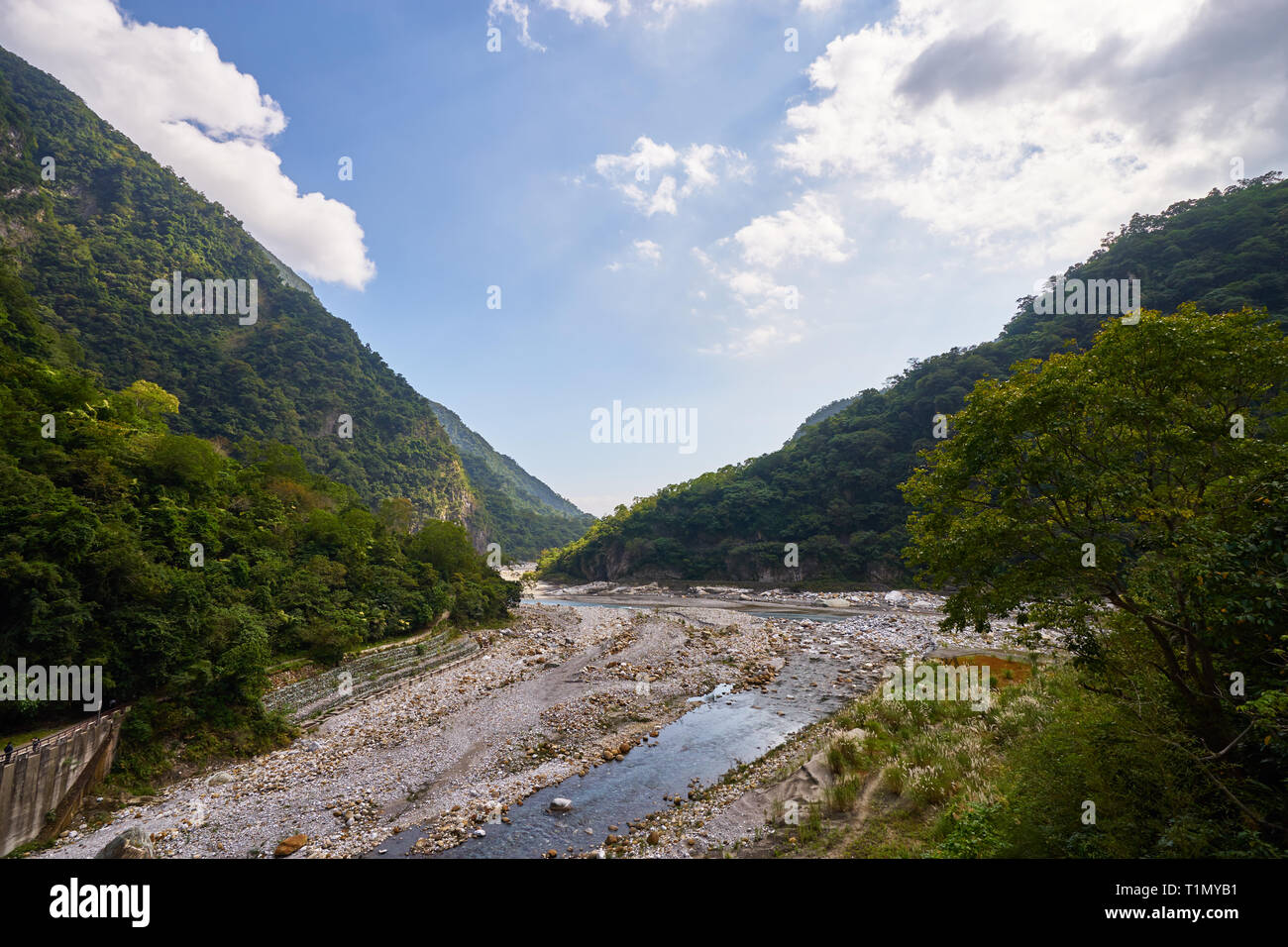 Beautiful Shakadang river in Mysterious Valley Trail called  