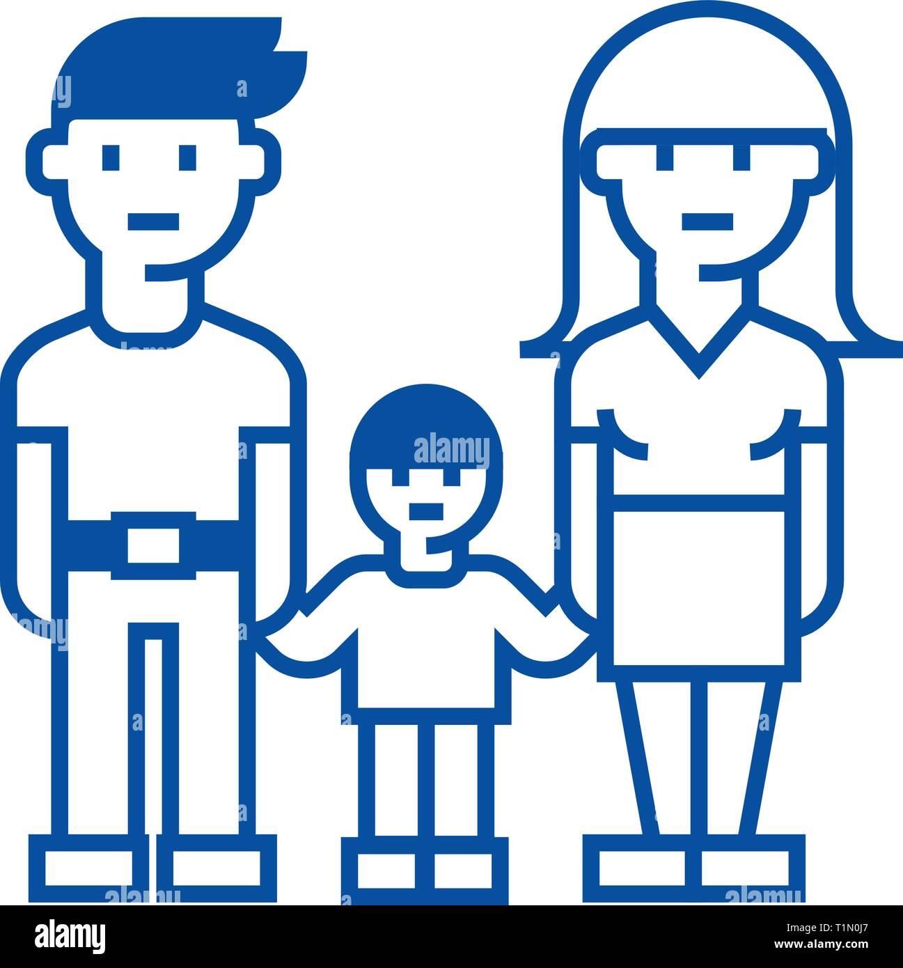 Family Icon Mother Father Child High Resolution Stock Photography and ...