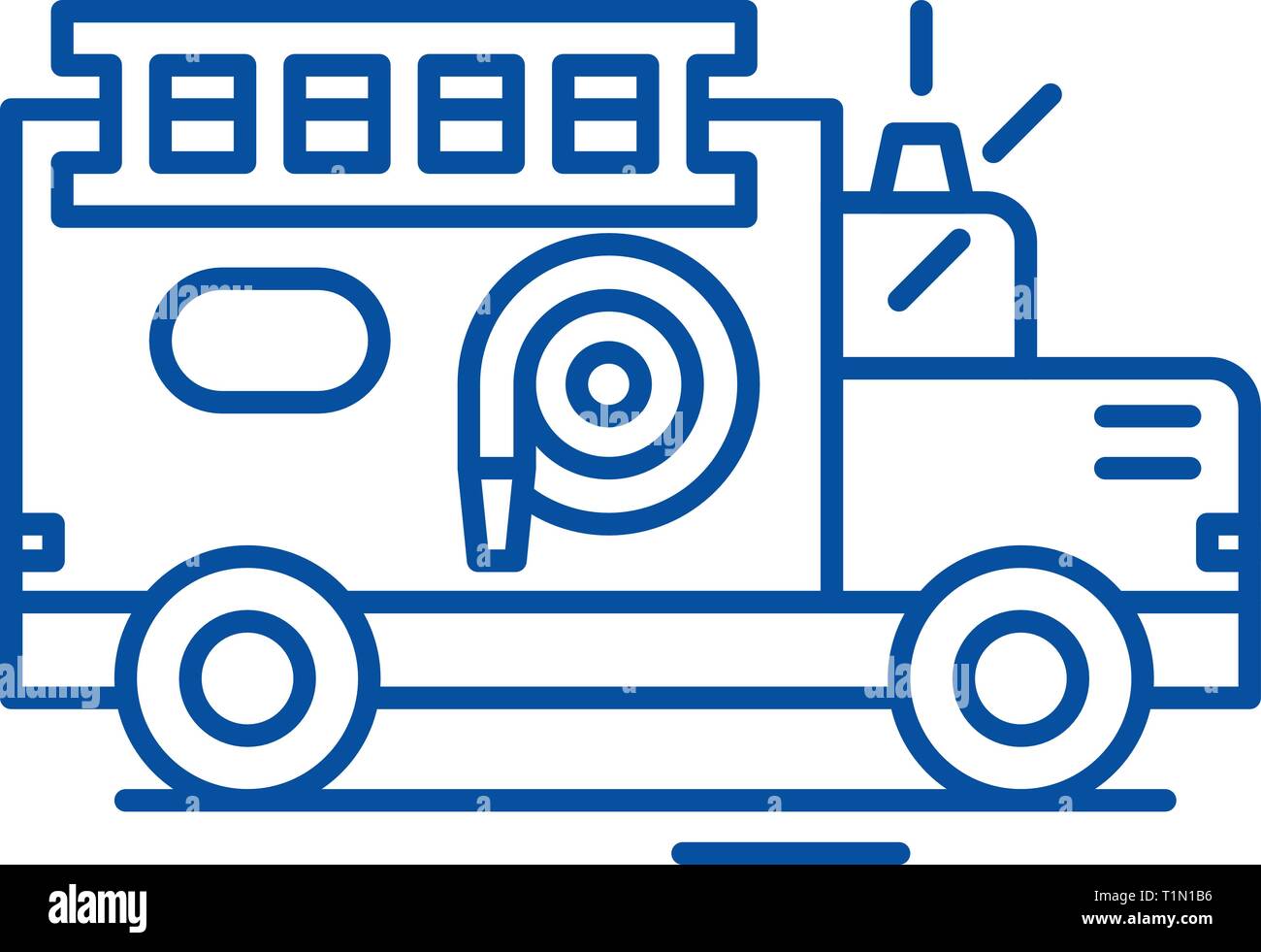 Fire truck side view Stock Vector Images - Alamy