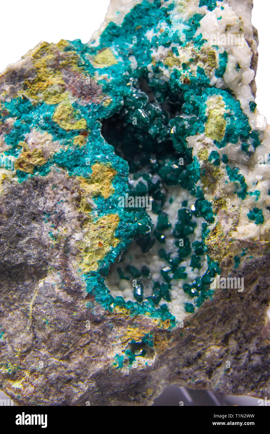 Raw dioptase mineral Stock Photo - Alamy