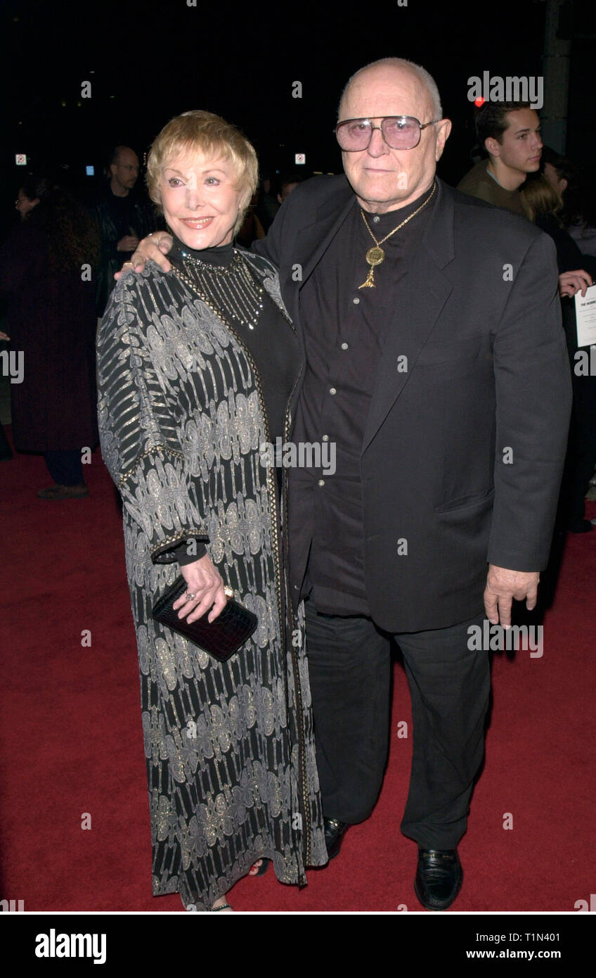LOS ANGELES, CA. December 14, 1999:  Actor Rod Steiger & Friend Joan Benedict at the world premiere, in Los Angeles, of his new movie 'The Hurricane' in which he stars with Denzel Washington. © Paul Smith / Featureflash Stock Photo