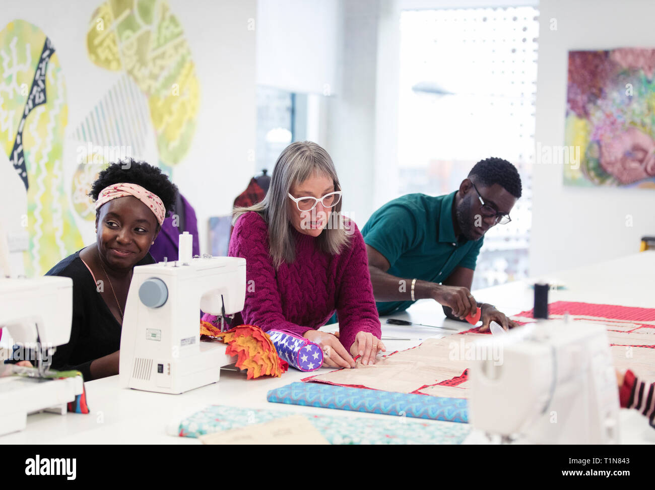 Fashion designers working in studio Stock Photo