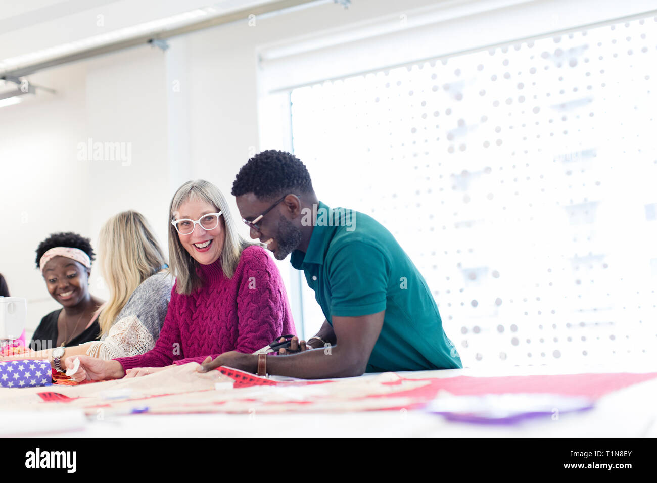 Fashion designers working in studio Stock Photo