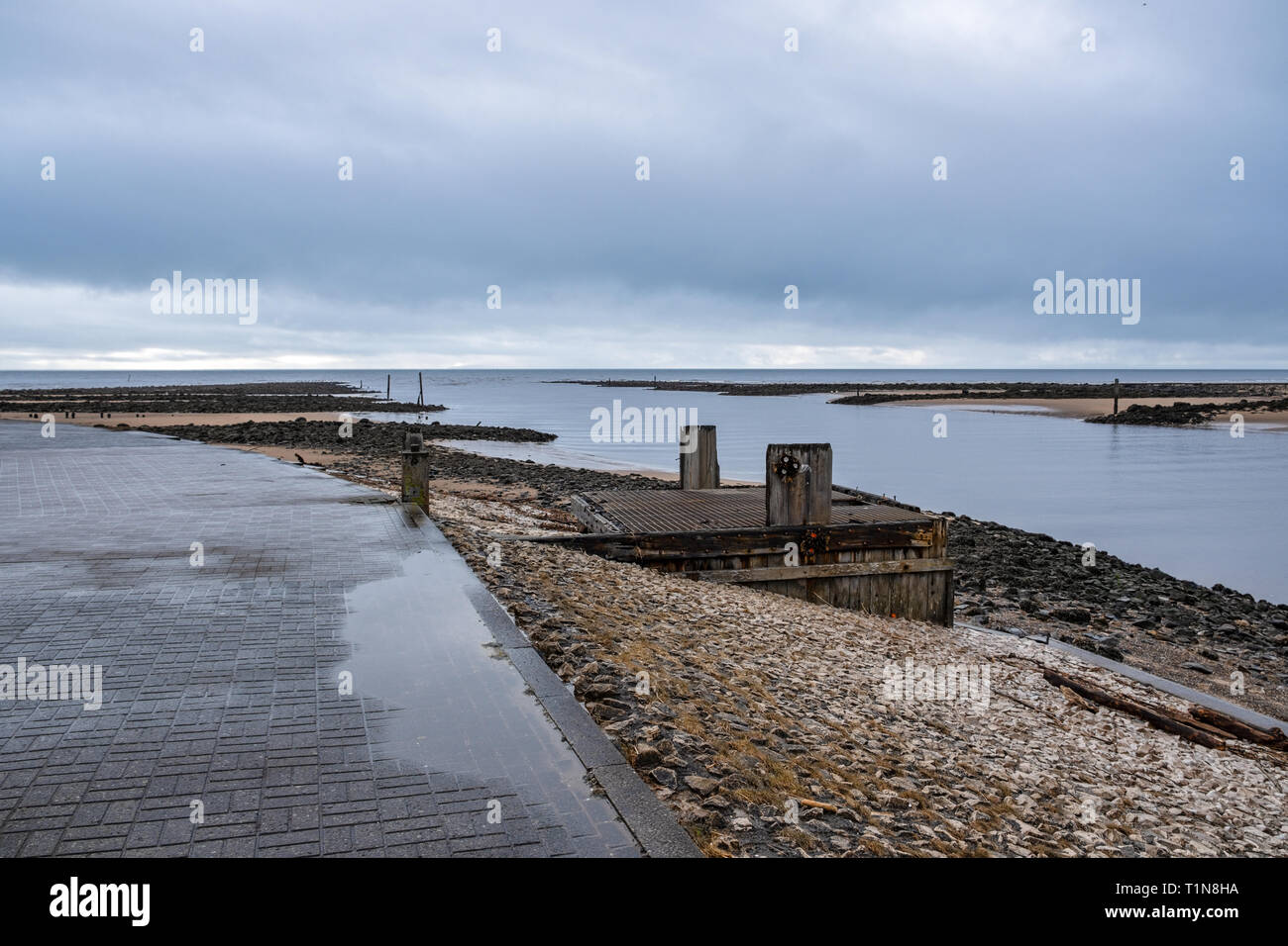 Irvine Harbour North Ayrshire Scotland on a bright but cold March Day
