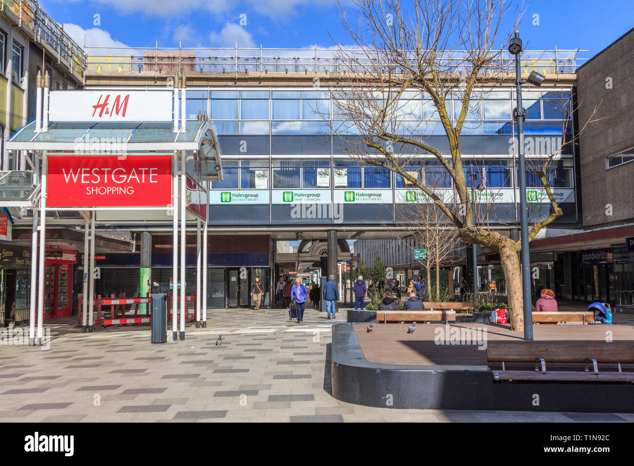 Westgate Shopping Centre ,Stevenage Town Centre High Street, Hertfordshire, England, UK, GB Stock Photo