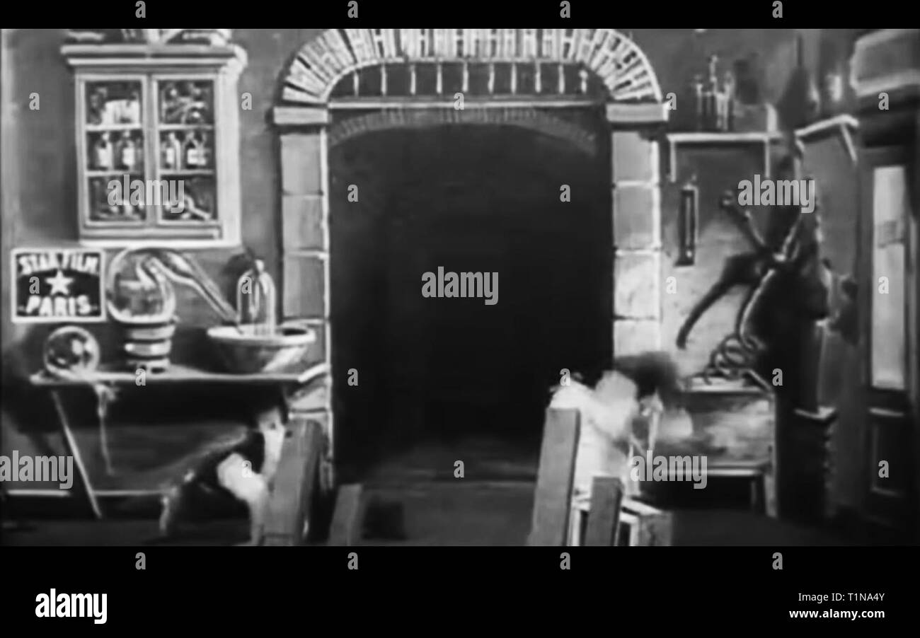 creepy old screenshot from a vintage fantasy horror movie Stock Photo ...