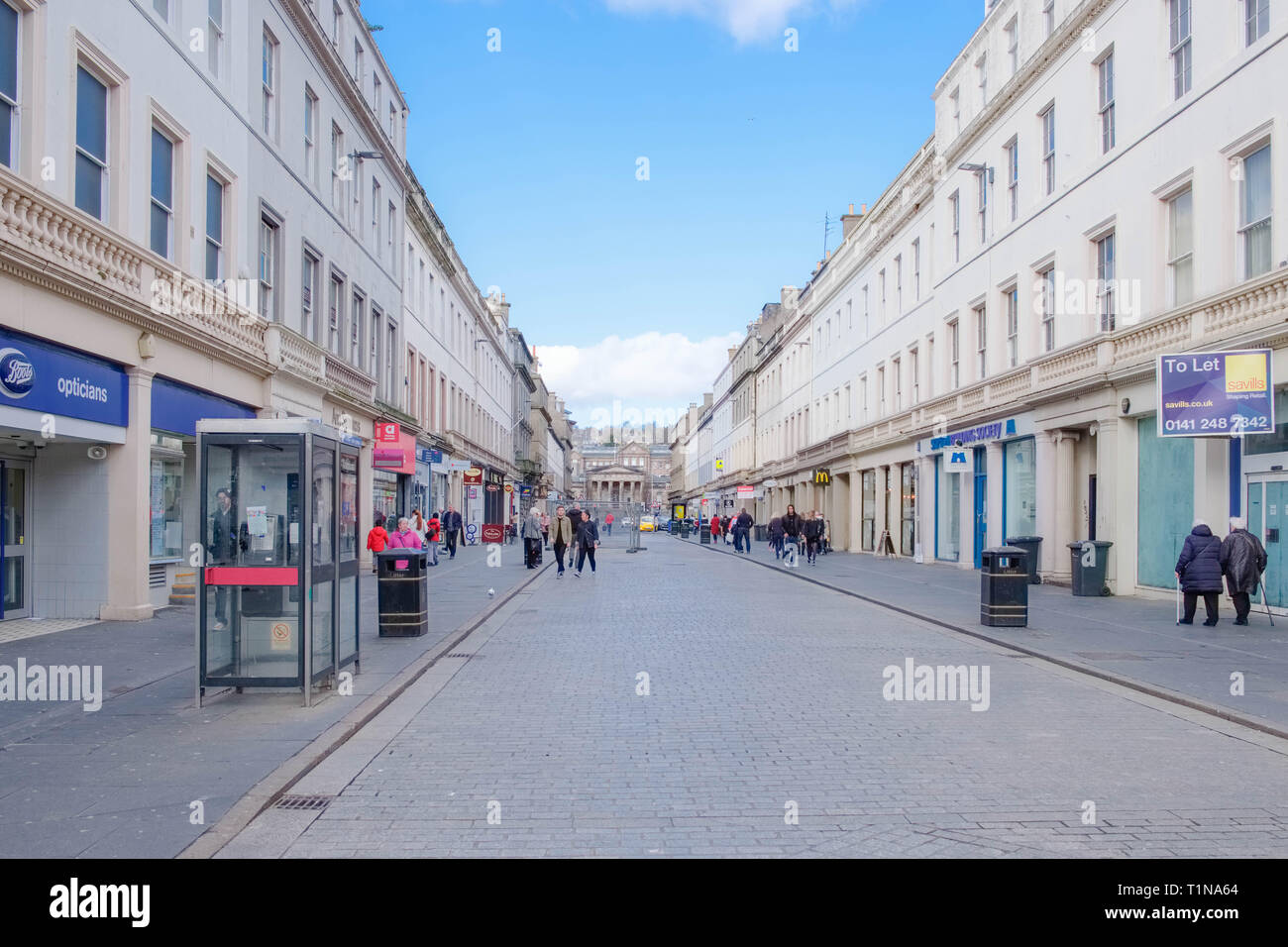 Dundee, Scotland, UK March 23, 2019 Looking up Reform Street in the