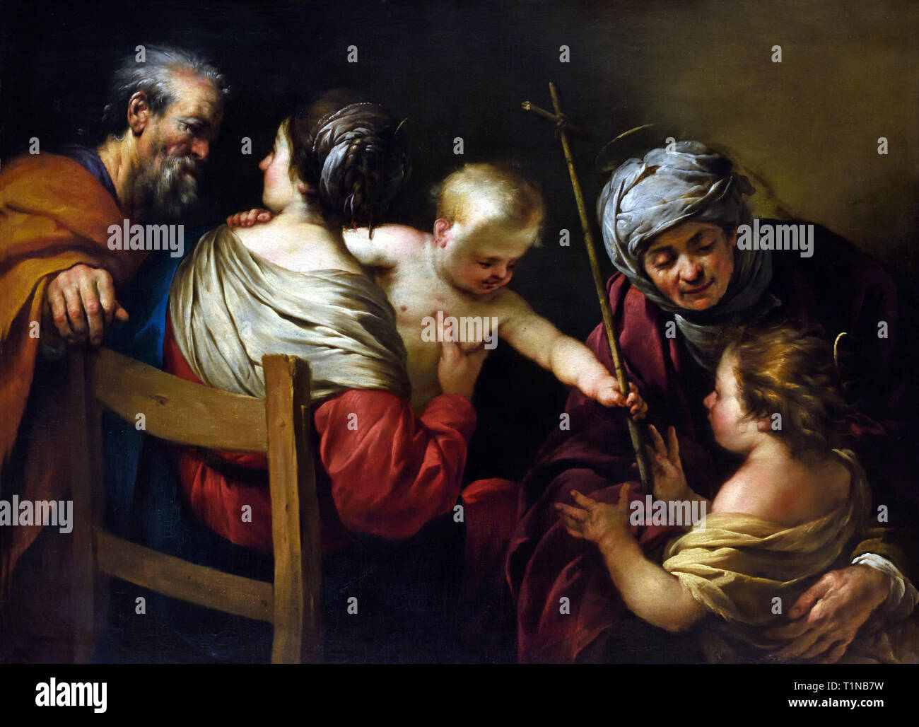 The Holy Family with Saint Elizabeth and the Infant Saint John the ...