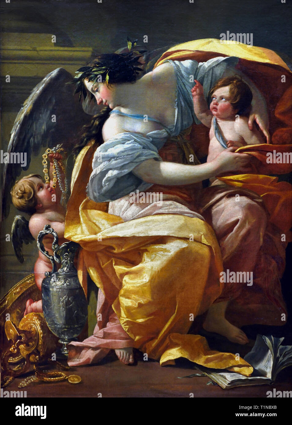 Allegory of Faith and Contempt for Wealth, 1640 Simon Vouet 1590-1649 French French. Stock Photo