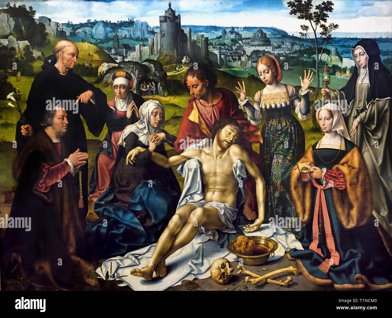 The Lamentation of Christ 1525, Joos van Cleve, (1485-1540/1541) , Flemish, Belgian, Belgium, Stock Photo