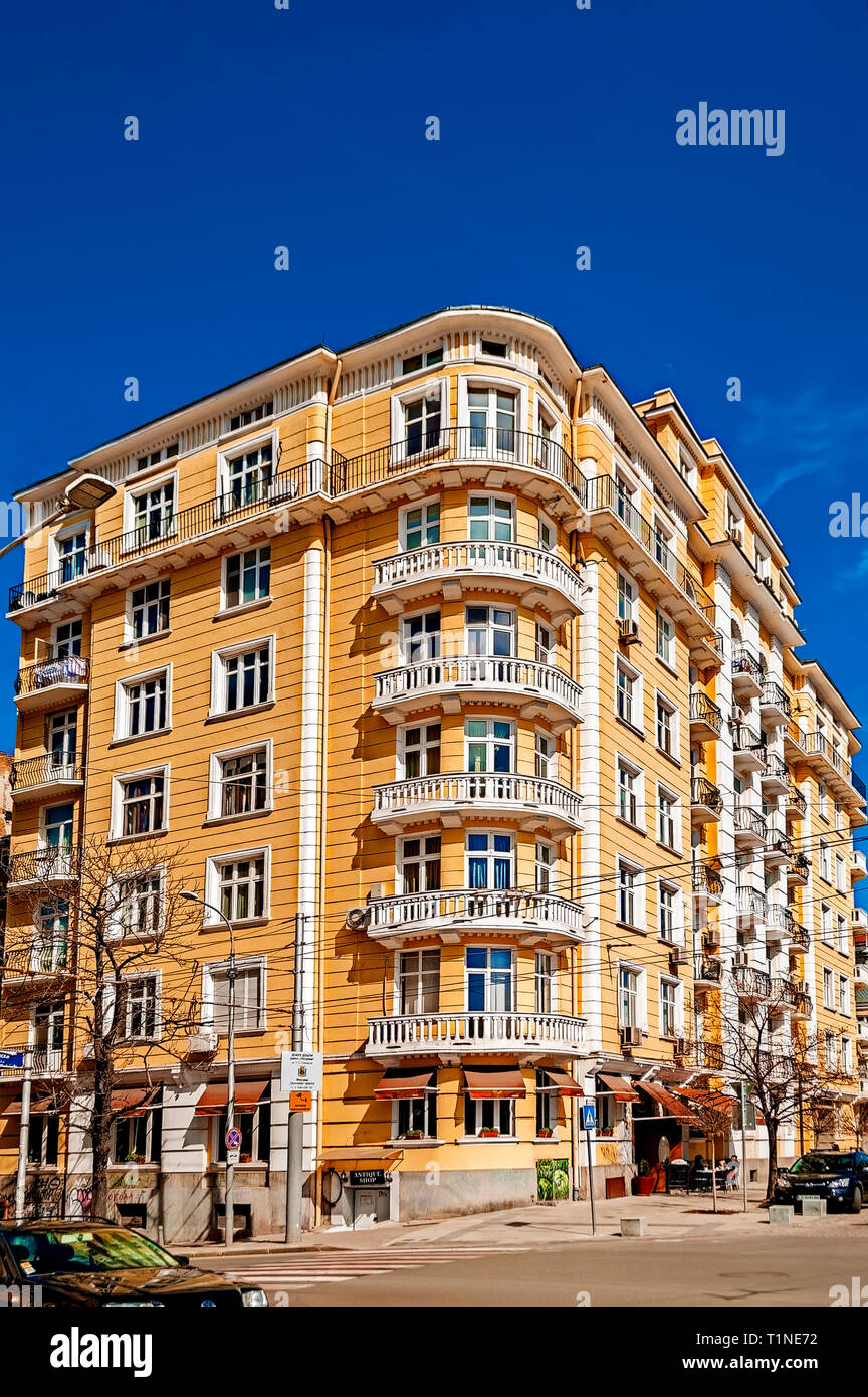 Residential building of the early 20th century;Sofia, Bulgaria; Stock Photo