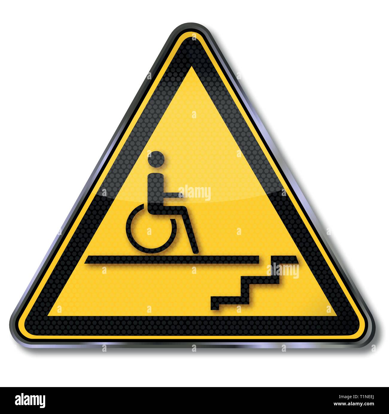 Wheelchair stairs and disability and equality Stock Vector