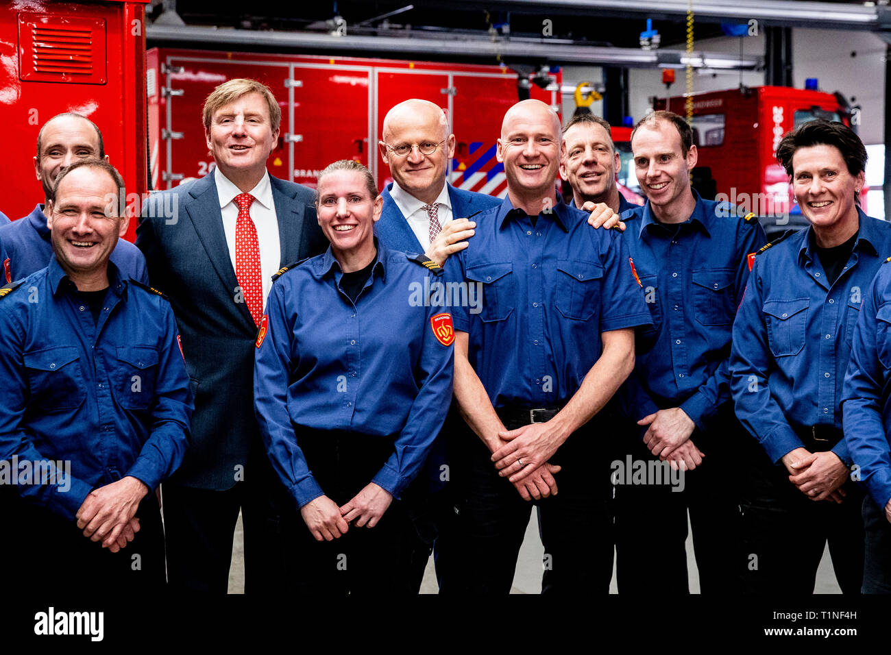 King Willem-Alexander visit the safety region Midden-West Brabant with Justice minister Ferdinand Grapperhaus in Tilburg, The Netherlands, 26 March 20 Stock Photo