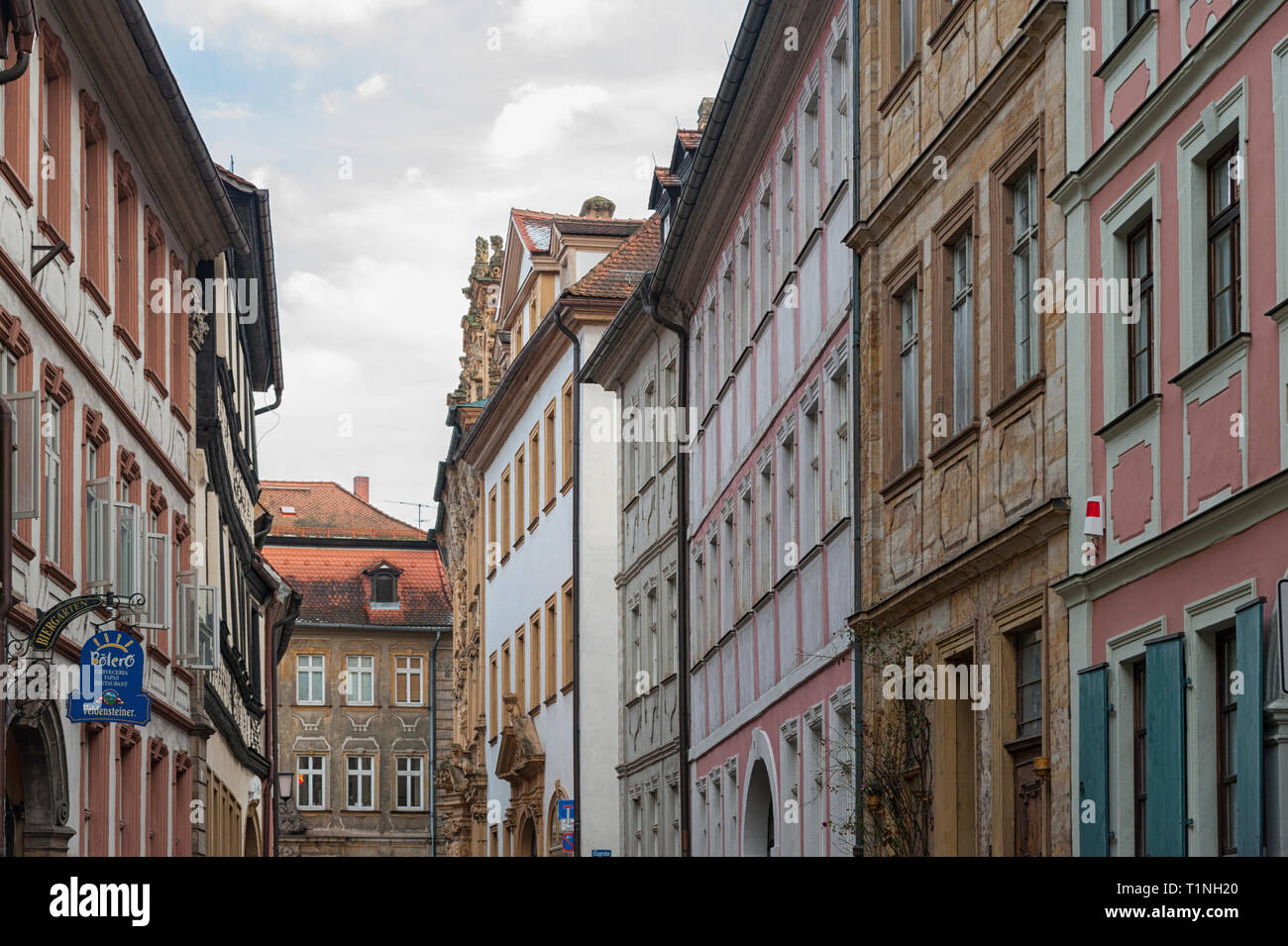 The historic old town of Bamberg with baroque architecture and iconic