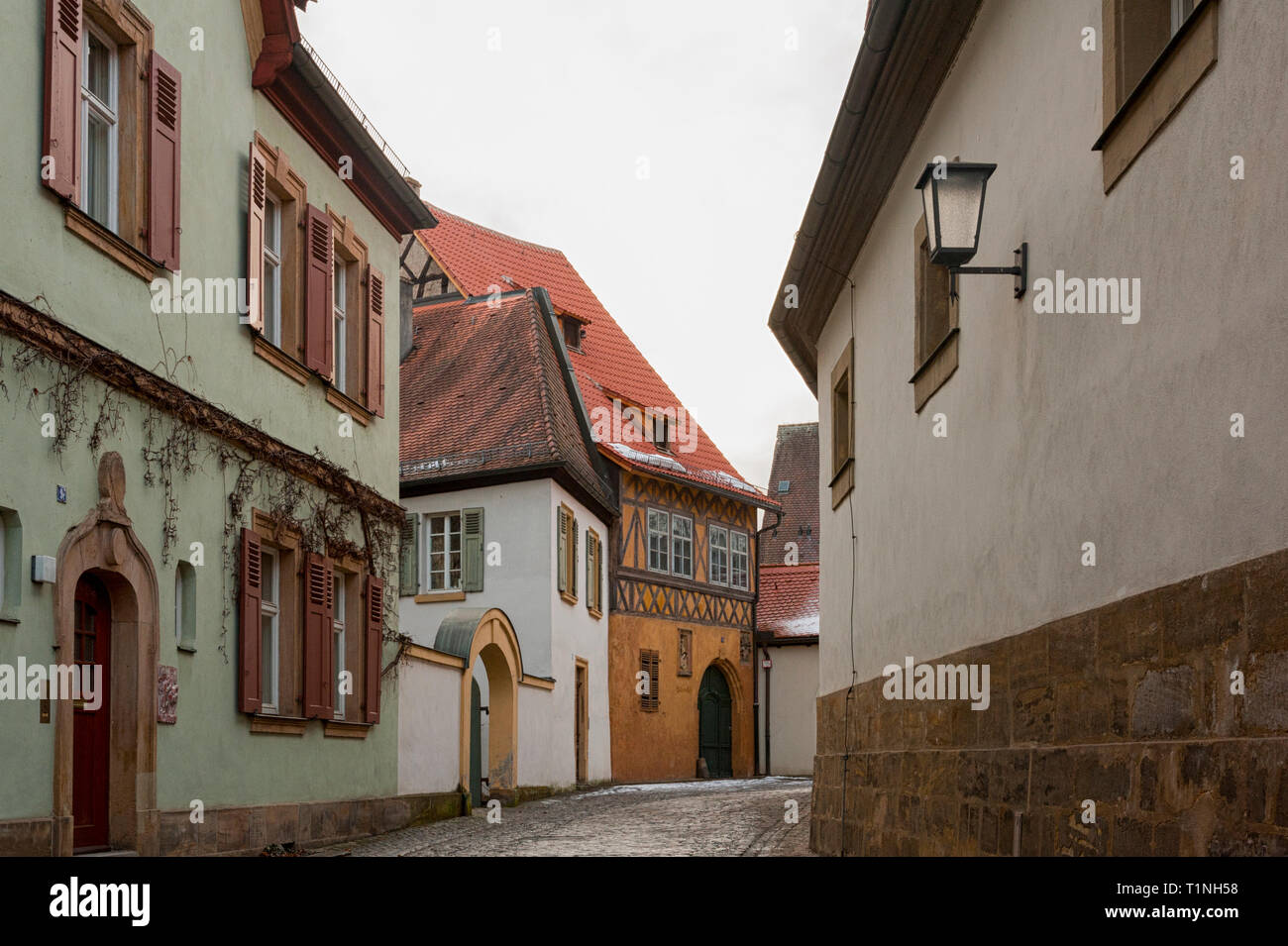 The historic old town of Bamberg with baroque architecture and iconic