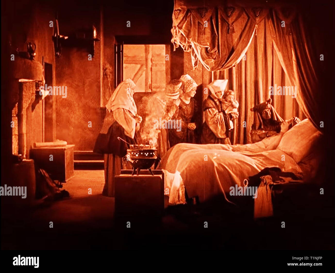 A woman in her bedroom lying in bed Stock Photo - Alamy