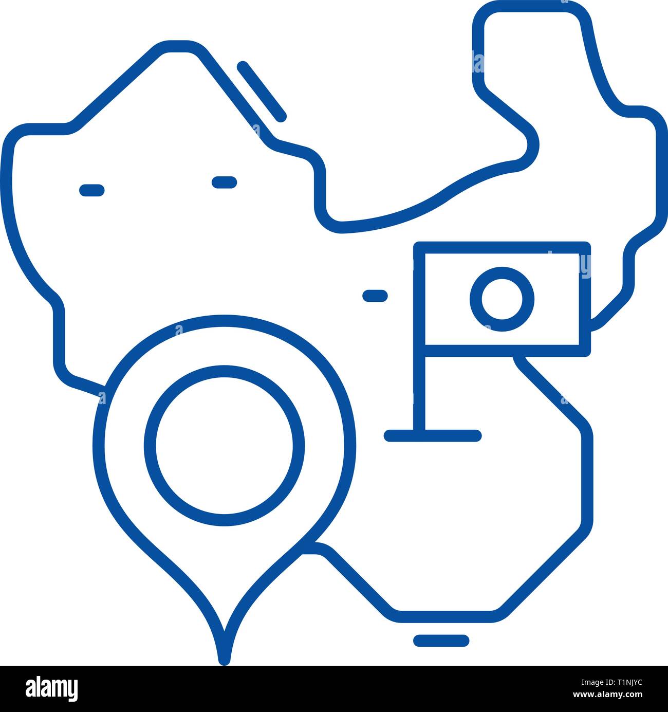 Map of china line icon concept - Map Of China Line Icon Concept Map Of China Flat Vector Symbol Sign Outline Illustration T1NJYC 