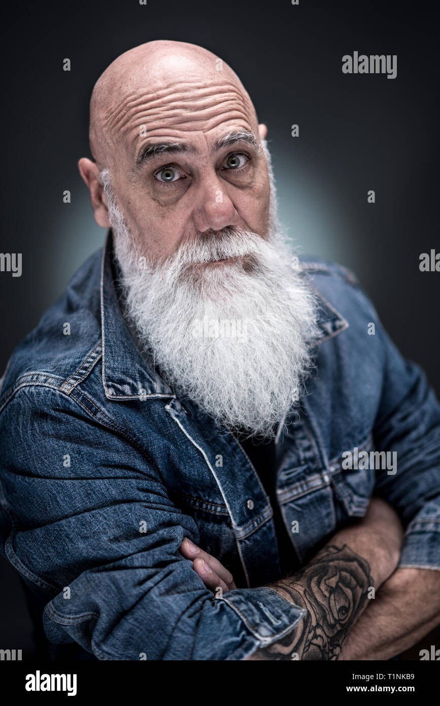 Portrait tattooed biker hi-res stock photography and images - Alamy