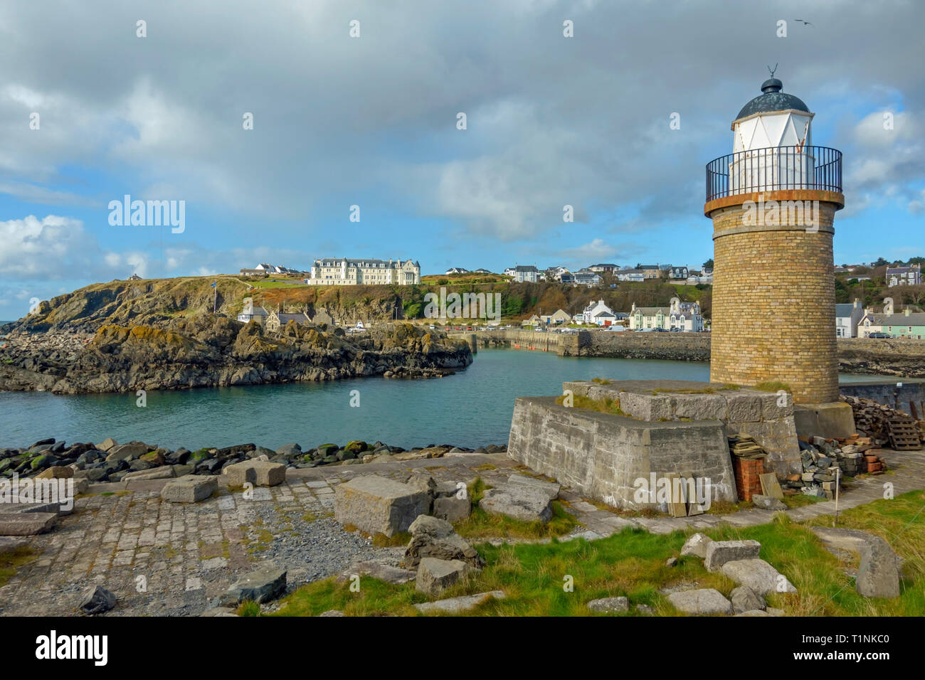 Portpatrick village and harbour in Wigtownshire, Dumfries and Galloway, Scotland. Stock Photo