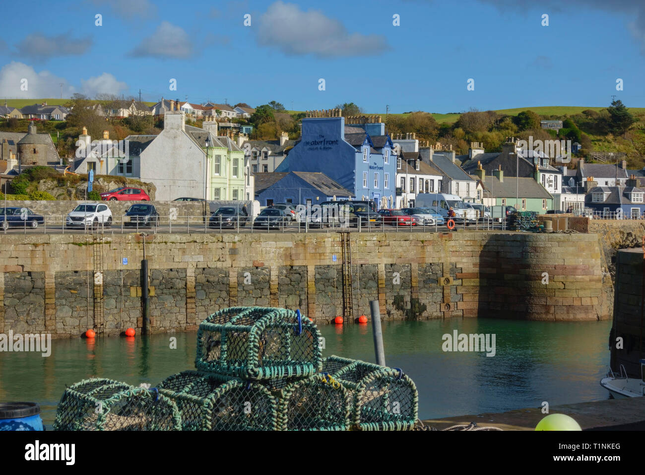 Portpatrick village and harbour in Wigtownshire, Dumfries and Galloway, Scotland. Stock Photo