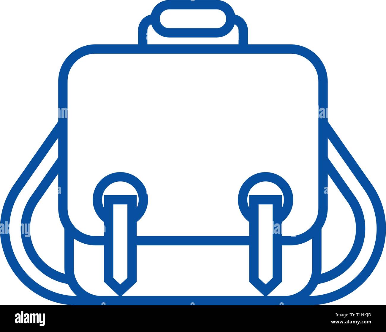 Messenger bag line icon concept. Messenger bag flat vector symbol sign outline illustration Stock Vector Image Art Alamy