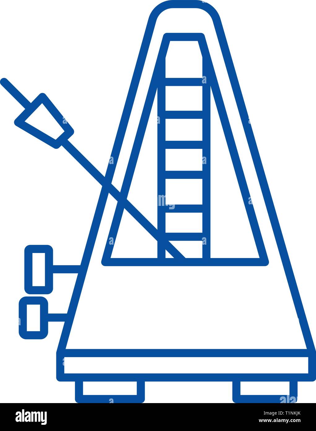 Metronome line icon concept. Metronome flat vector symbol, sign