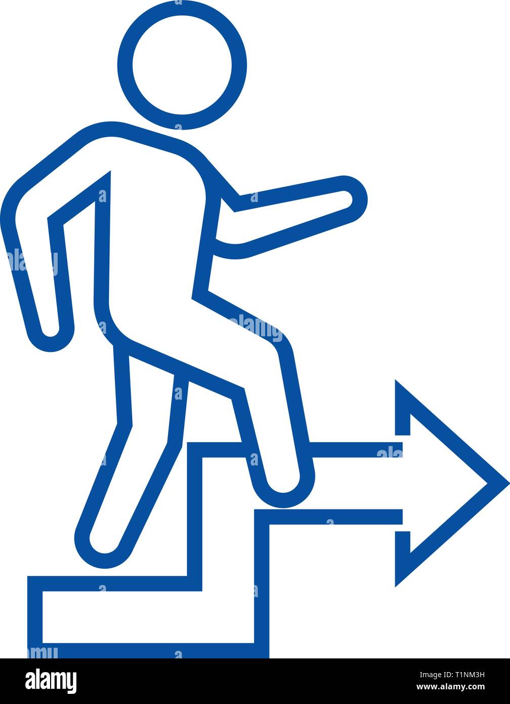 Motivation,way of life line icon concept. Motivation,way of life flat