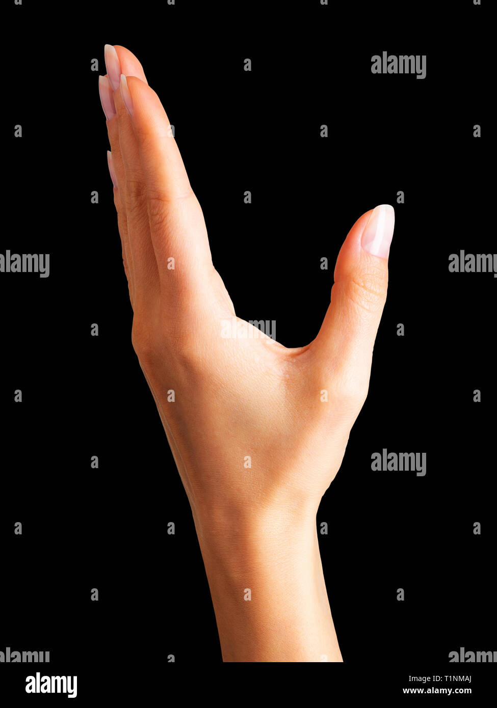 Woman Hand Showing Picking Up Pose Or Holding Stock Photo Alamy