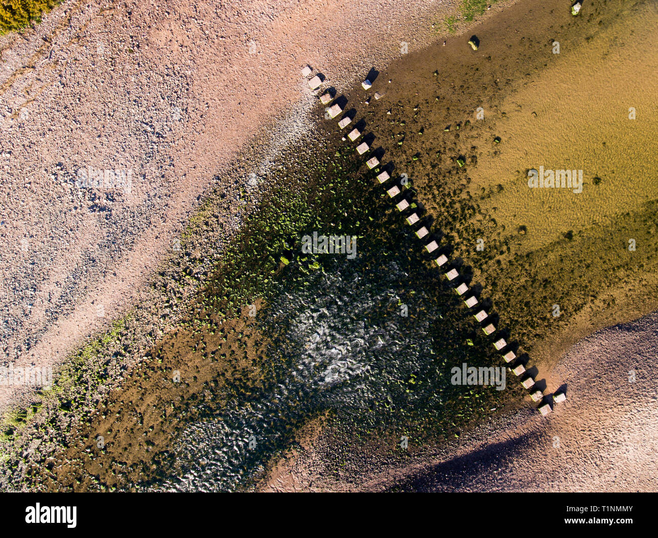 Three Cliffs Bay stepping stones The stepping stones that allow access