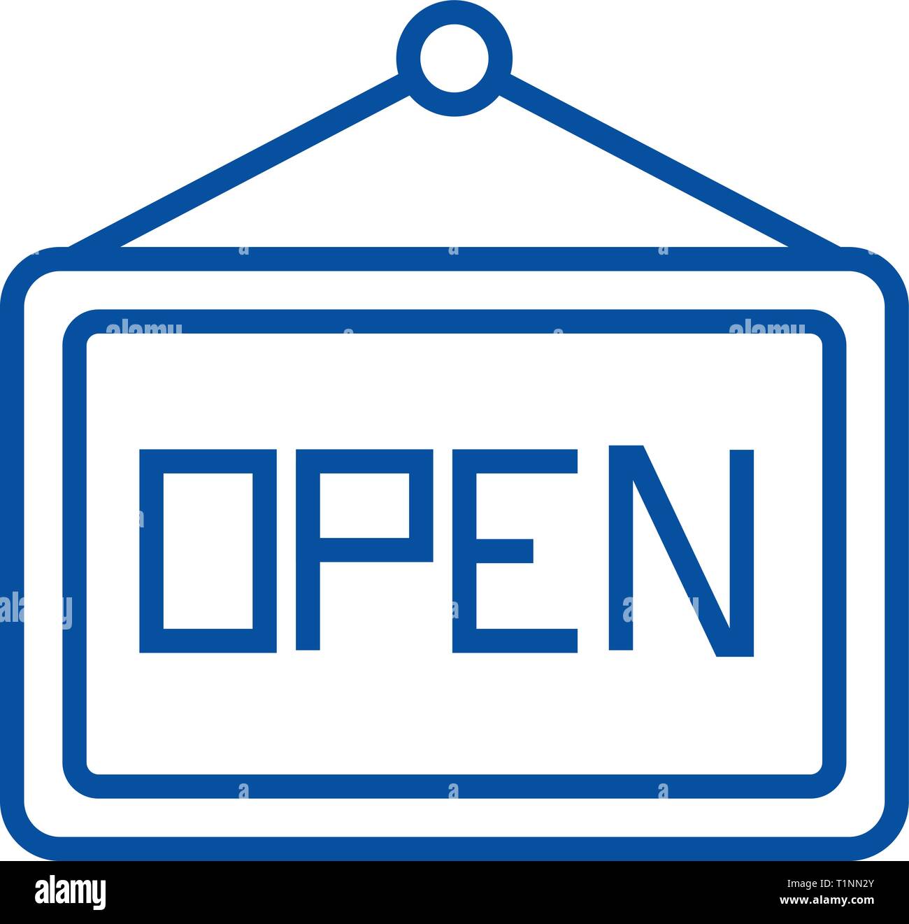 sign line icon concept. sign flat vector