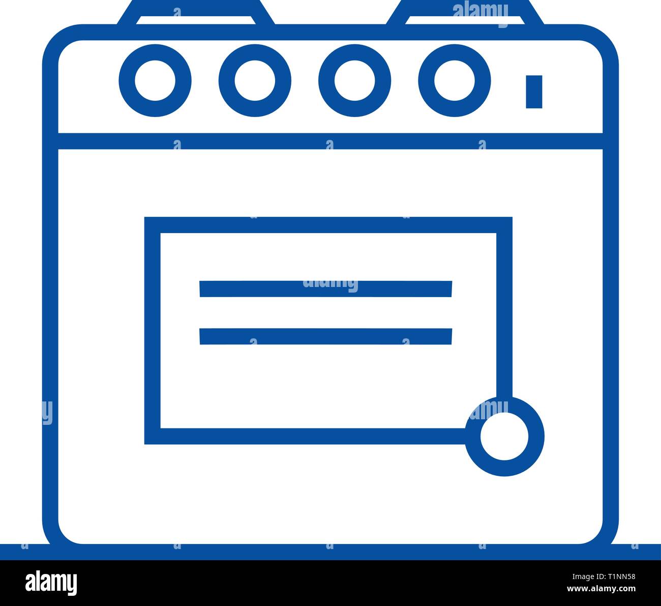 Oven illustration line icon concept. Oven illustration flat vector ...
