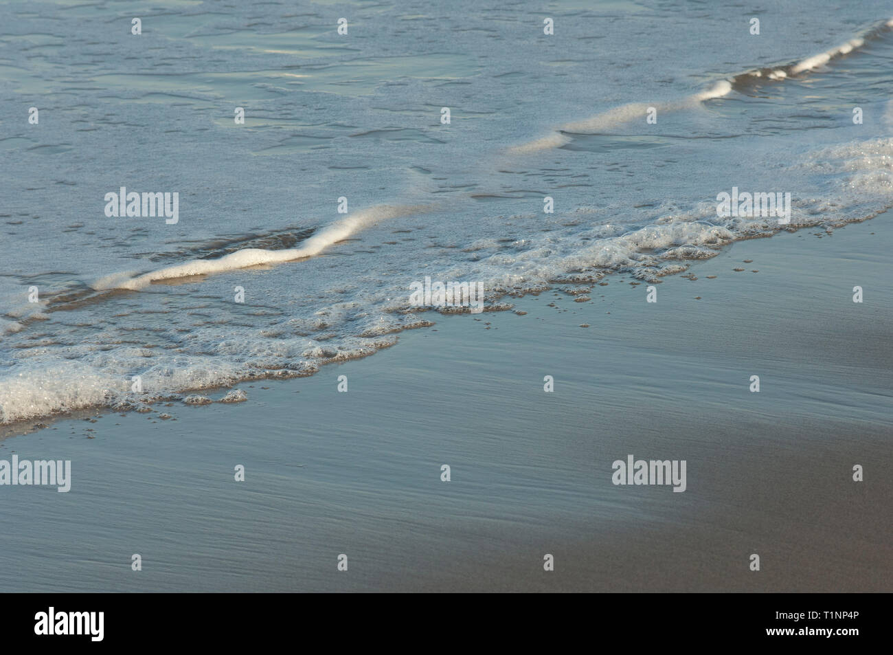 Incoming ripples at Surf Beach near Lompoc, central California coast ...