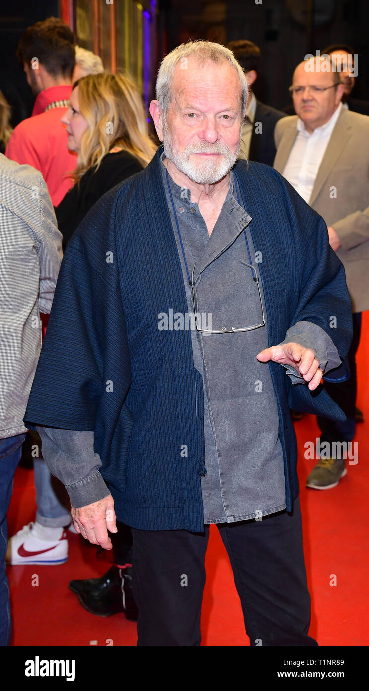 Terry Gilliam arriving for the pre-premiere screening of Accidental Studio, the documentary telling the story of HandMade Films at Curzon Mayfair, London. Stock Photo