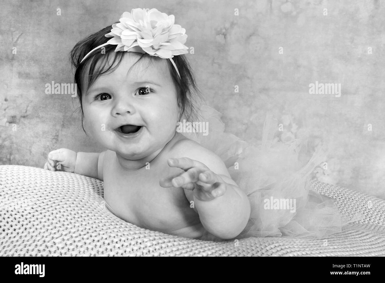 6 month old baby girl Stock Photo