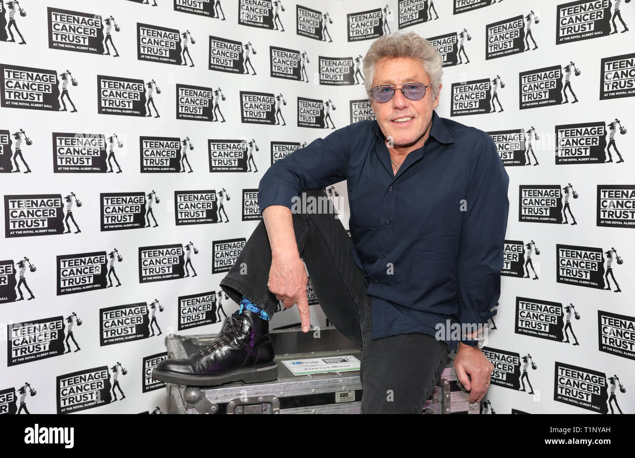 TCT's Honorary Patron Roger Daltrey CBE during the Teenage Cancer Trust Concert, Royal Albert Hall, London. PRESS ASSOCIATION. Picture date: Wednesday March 27, 2019. See PA story SHOWBIZ TCT. Photo credit should read: Isabel Infantes/PA Wire Stock Photo
